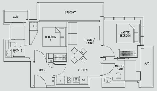 120 Grange Floor Plan 2DK