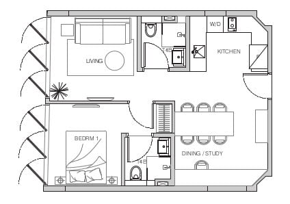 77 @ East Coast Floor Plans B1