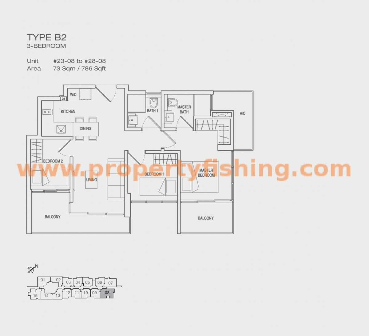 Eon Shenton B2 #24-08 & #25-08 Floor Plan