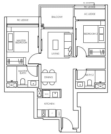 Amo Residence Floor Plan BP1