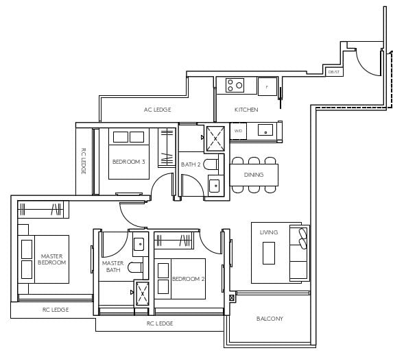 Amo Residence Floor Plan C1