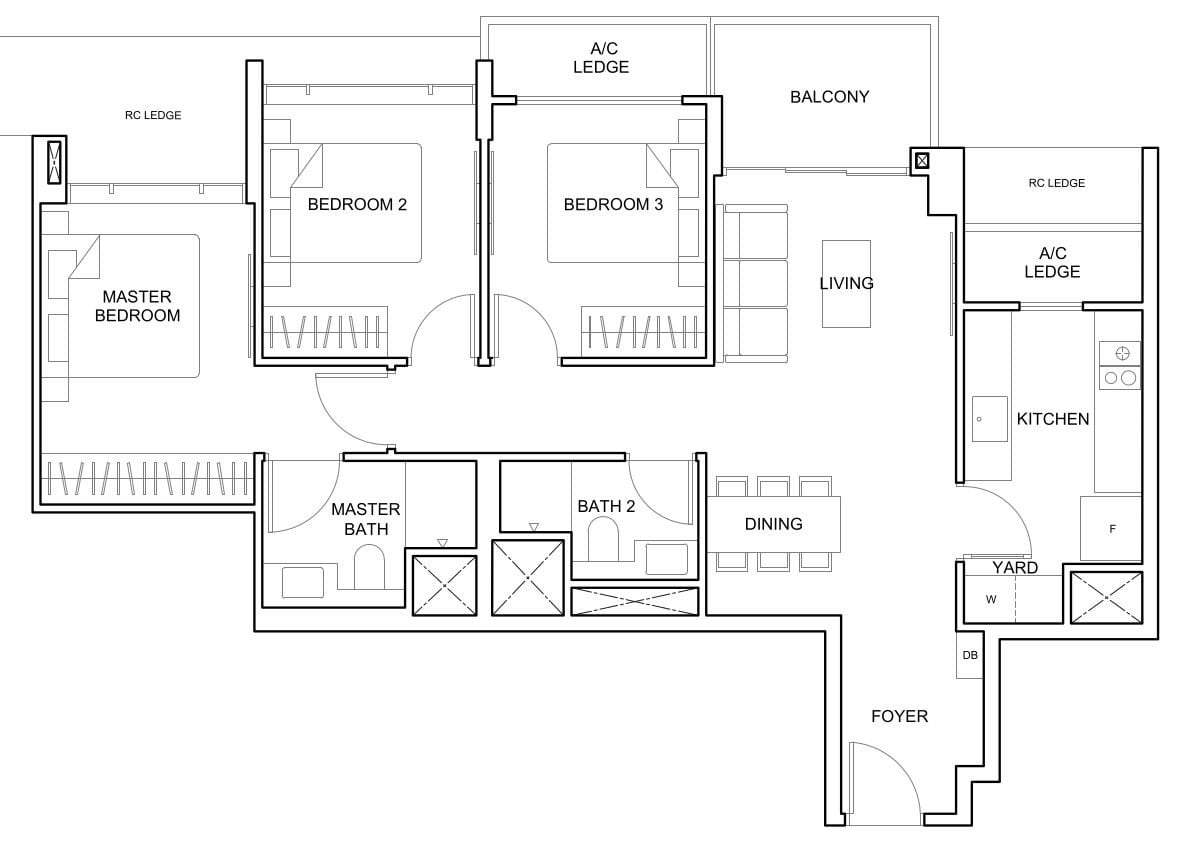 The Arcady at Boon Keng Floor Plan C2