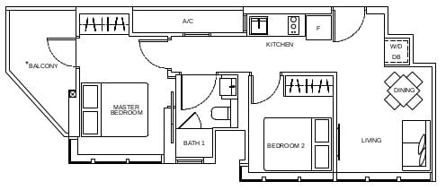Arena Residences Floor Plan A1