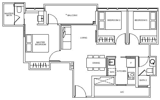 Arena Residences Floor Plan C1