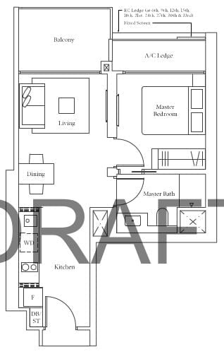 Avenue South Residence Floor Plan A1