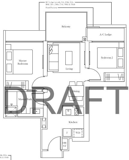 Avenue South Residence Floor Plan B1