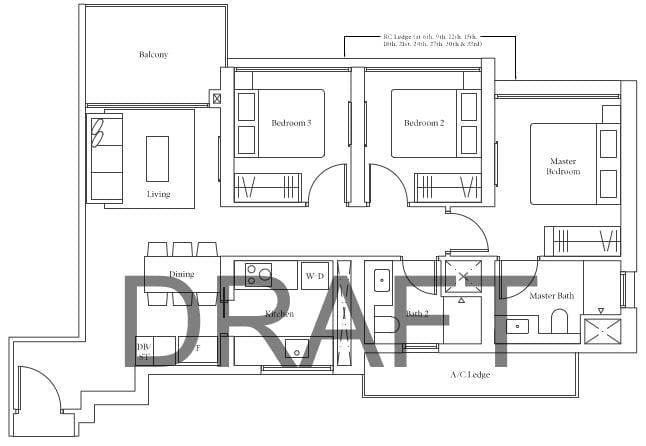 Avenue South Residence Floor Plan C1