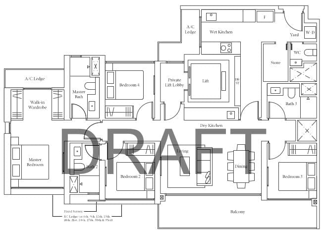Avenue South Residence Floor Plan DP1