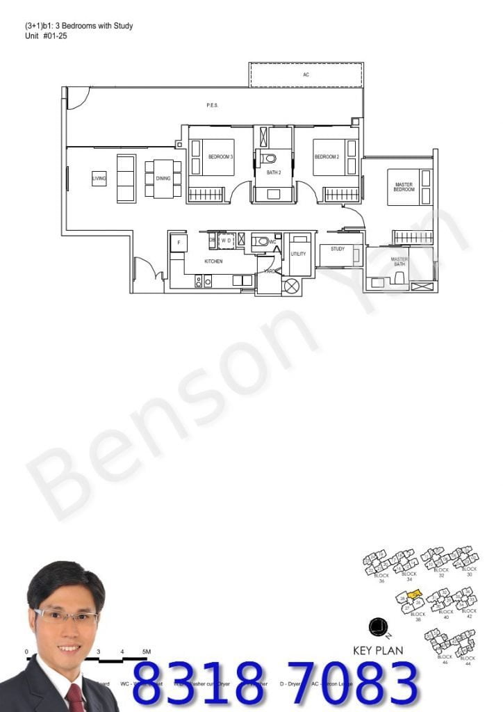 Bartley Ridge Floor Plan 3 bedroom+study 3+1b1