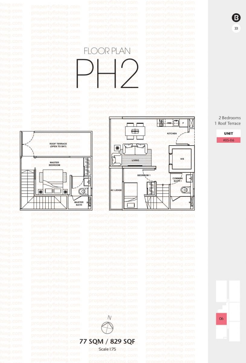 Berkeley Residences Floor Plan - PH2