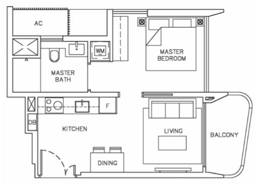 Coastline Residences Floor Plan A1