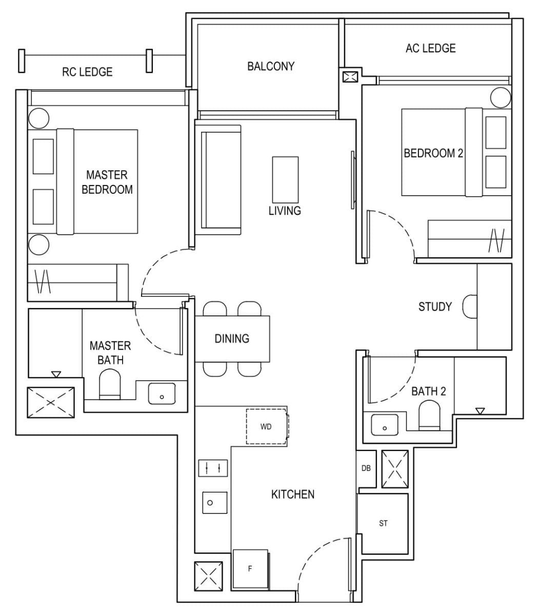 The Continuum Floor Plan B4