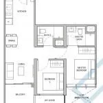 奶牛場住宅平面圖2b2。