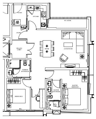 Dalvey Haus Floor Plan A2