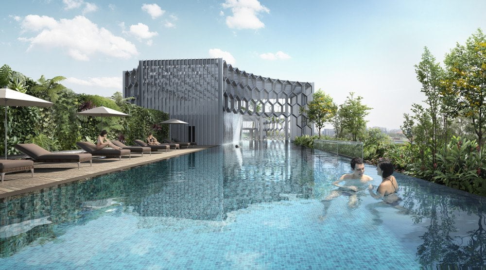 DUO Residences' elevated Sky Pool at Level 31