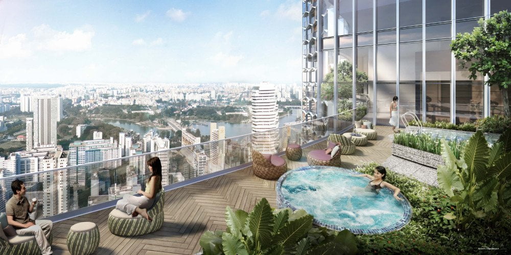 "Sky Cabanas" at Level 31 of DUO Residences