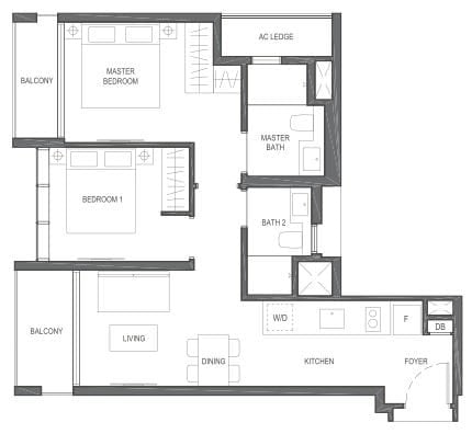 The Essence Floor Plan B3a