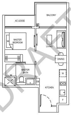The Florence Residences Floor Plan 1b1