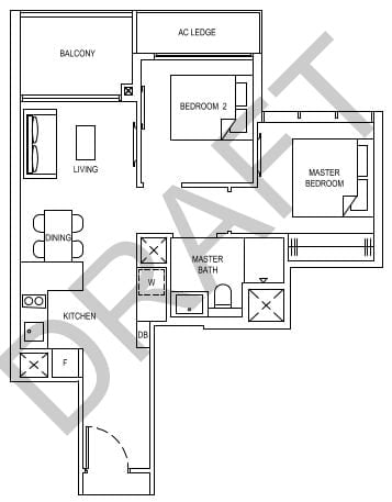 The Florence Residences Floor Plan 2c1