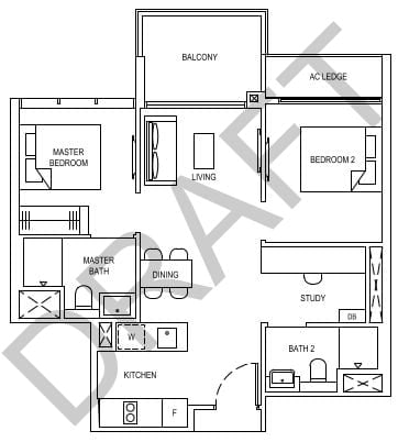 The Florence Residences Floor Plan 2s1