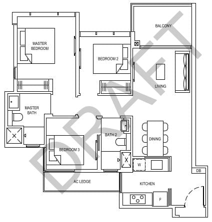 The Florence Residences Floor Plan 3c1