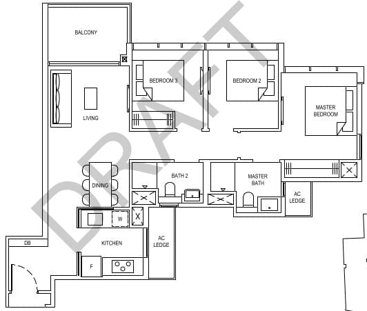 The Florence Residences Floor Plan 3c3