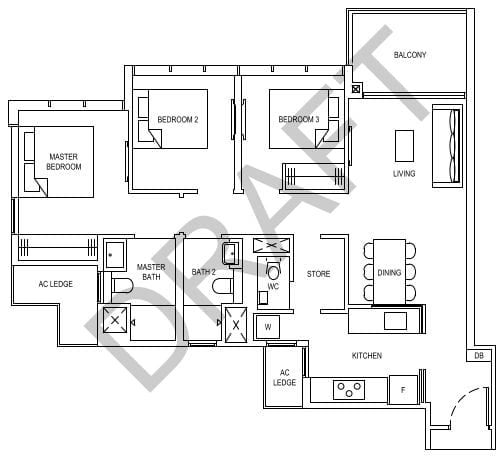 The Florence Residences Floor Plan 3d1