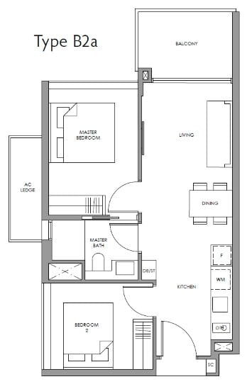 Fourth Avenue Residences Floor Plan b2a
