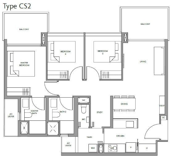 Fourth Avenue Residences Lantai Rencana cs2