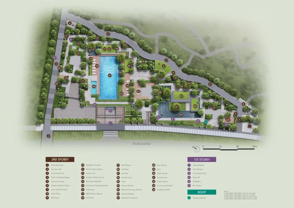 The Hill at One North Site Plan
