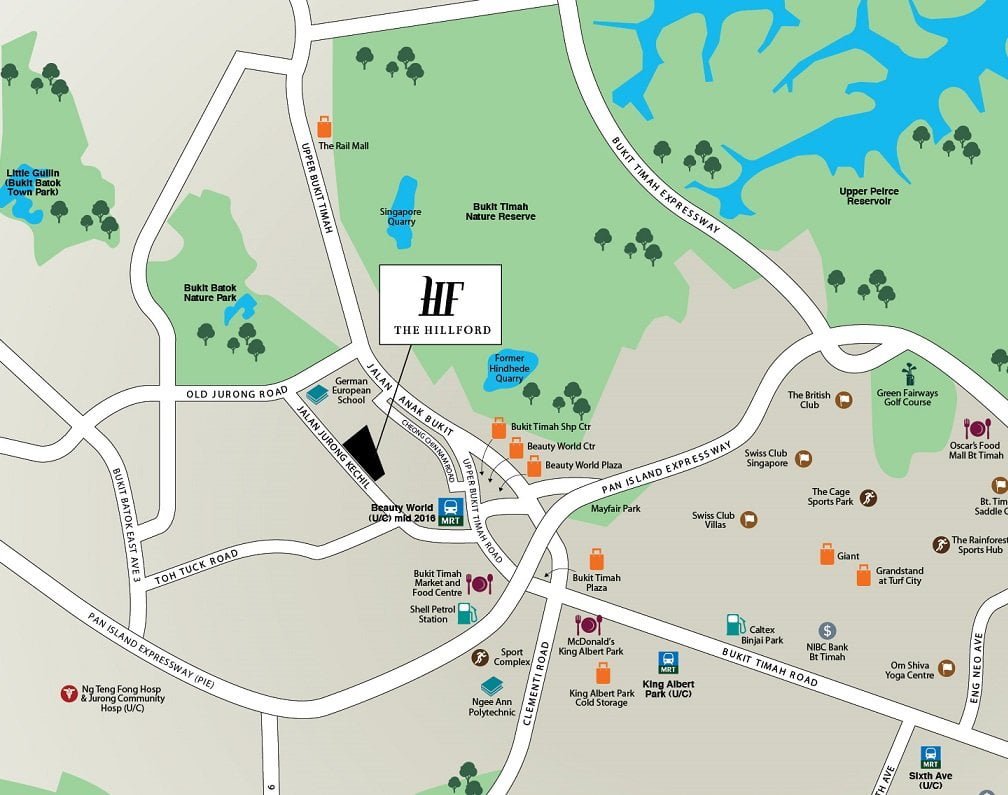 The Hillford Location Map
