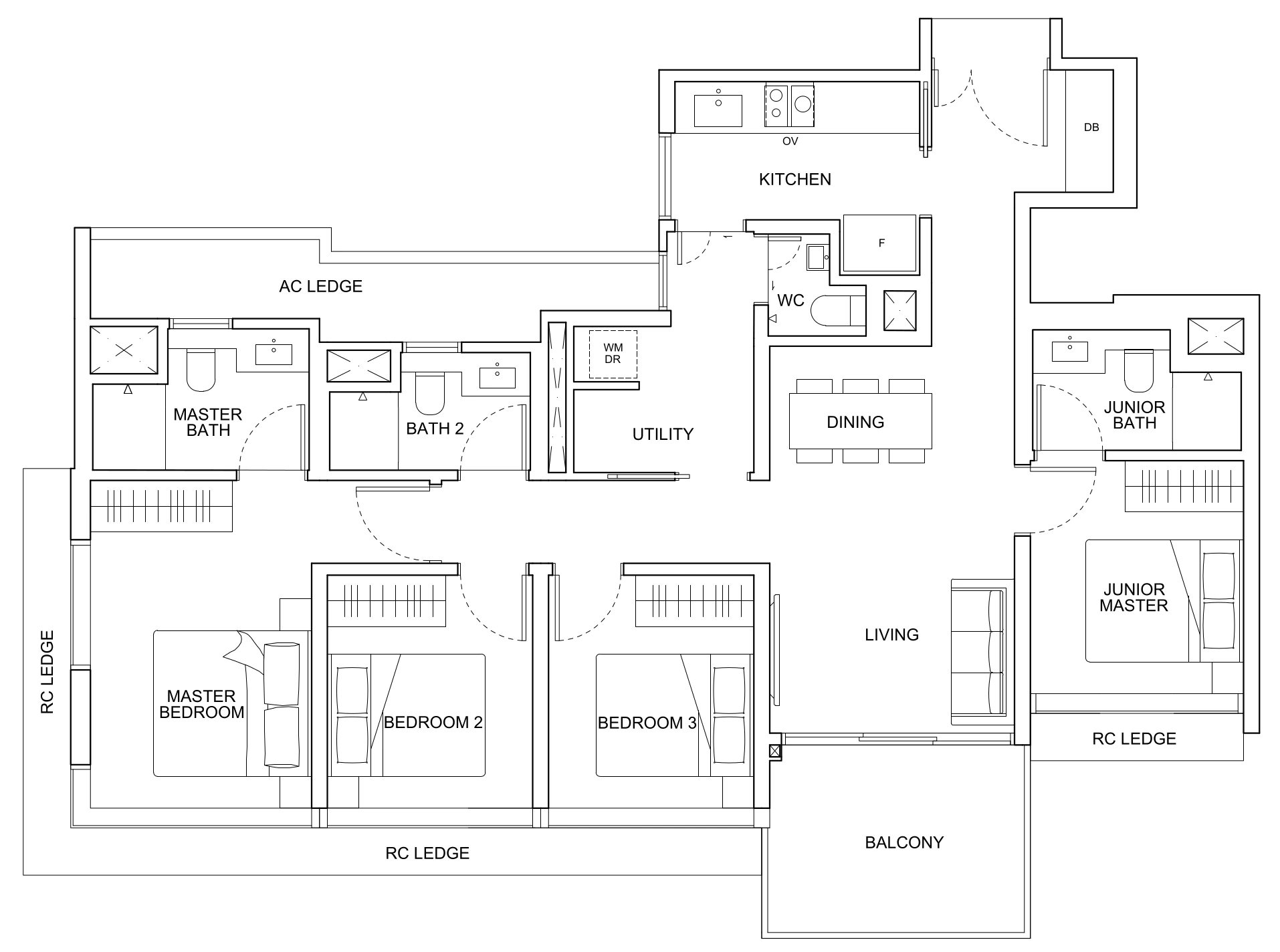 Hillhaven Floor Plan D1A