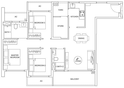 Infini at East Coast Floor Plan E