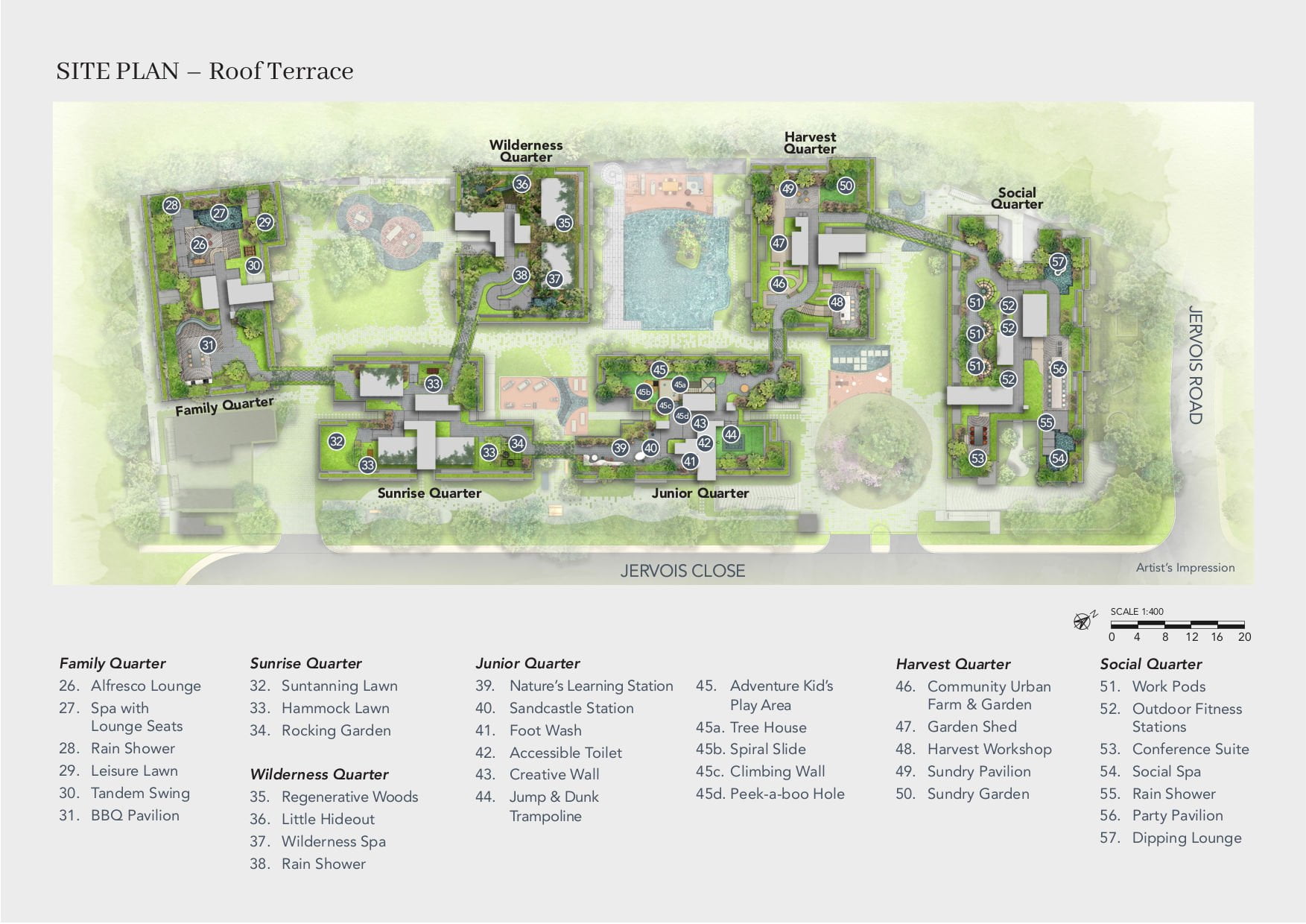 Jervois Mansion Site Plan Roof