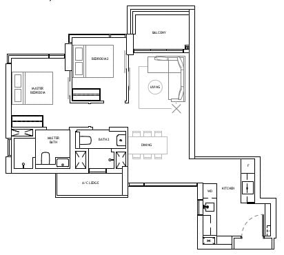 The Landmark Floor Plan B4