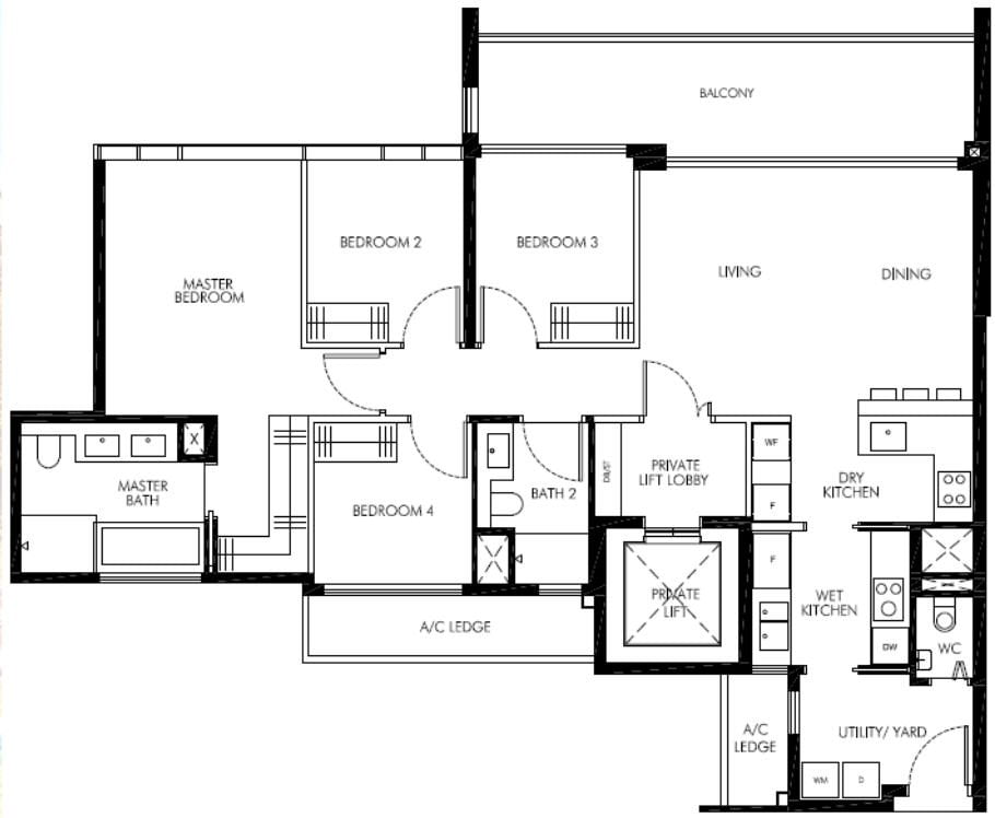Leedon Green Floor Plan D1
