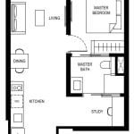 Lentor Hills Residences Floor Plan 1+1a