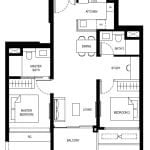 Lentor Hills Residences Floor Plan 2+1e