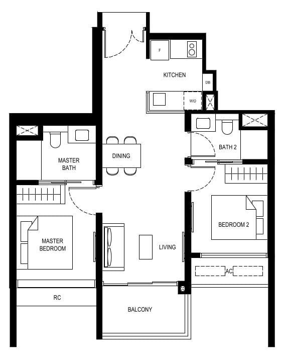 Lentor Hills Residences Floor Plan 2e