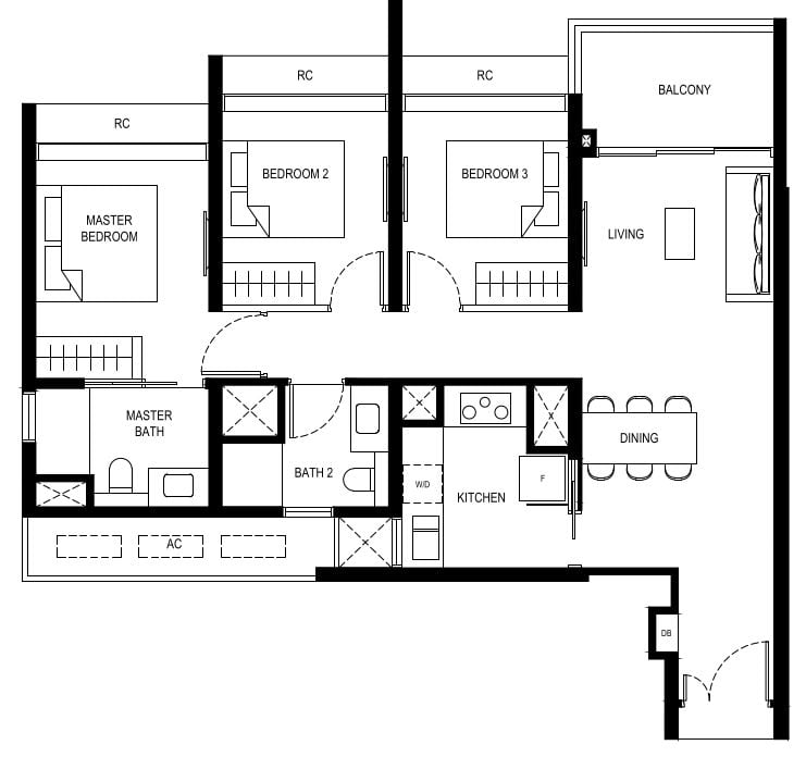 Lentor Hills Residences Floor Plan 3d