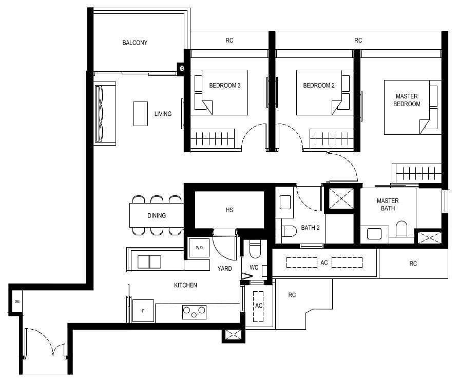 Lentor Hills Residences Floor Plan 3yf