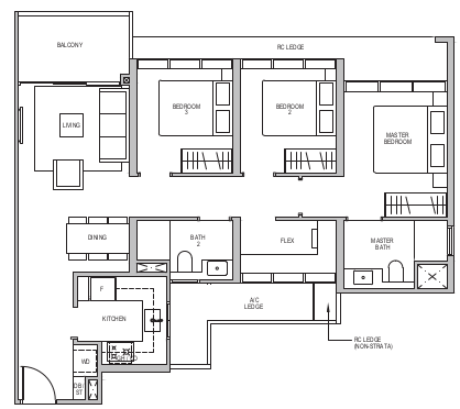 Lentor Modern Floor Plan C1