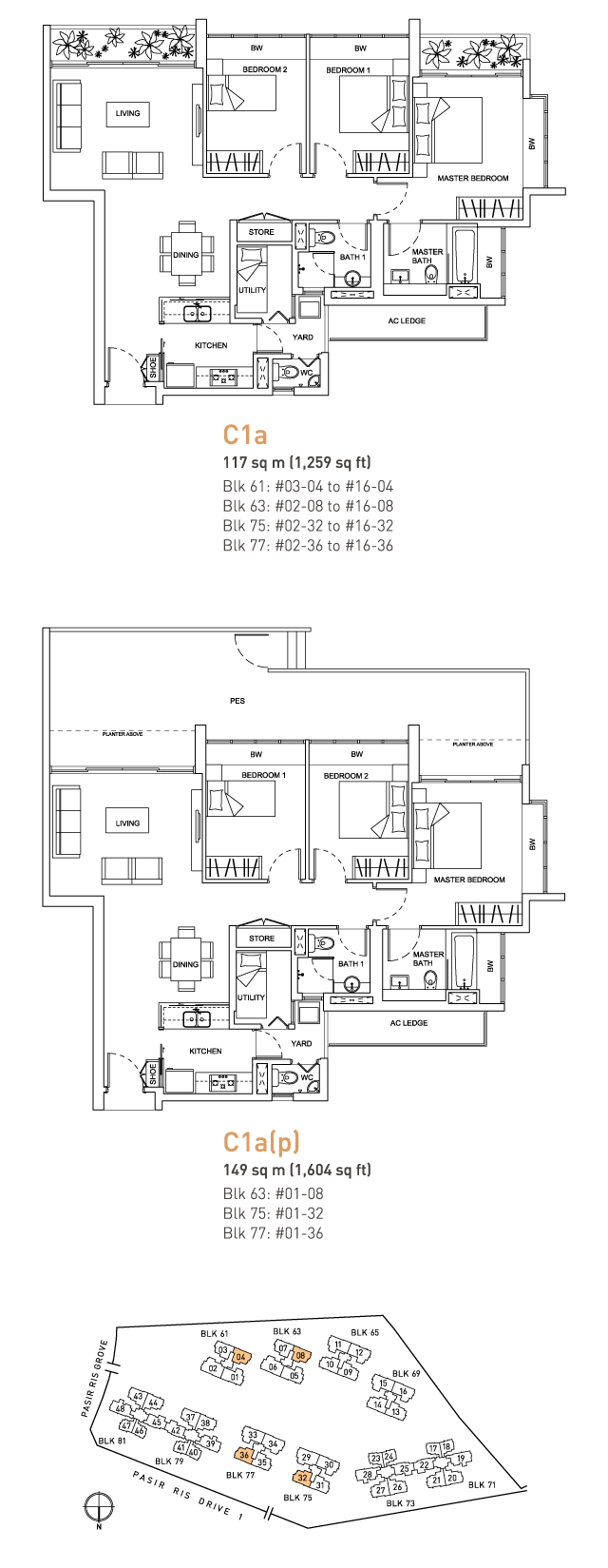 Livia Condo Floor Plan - 3 bedroom
