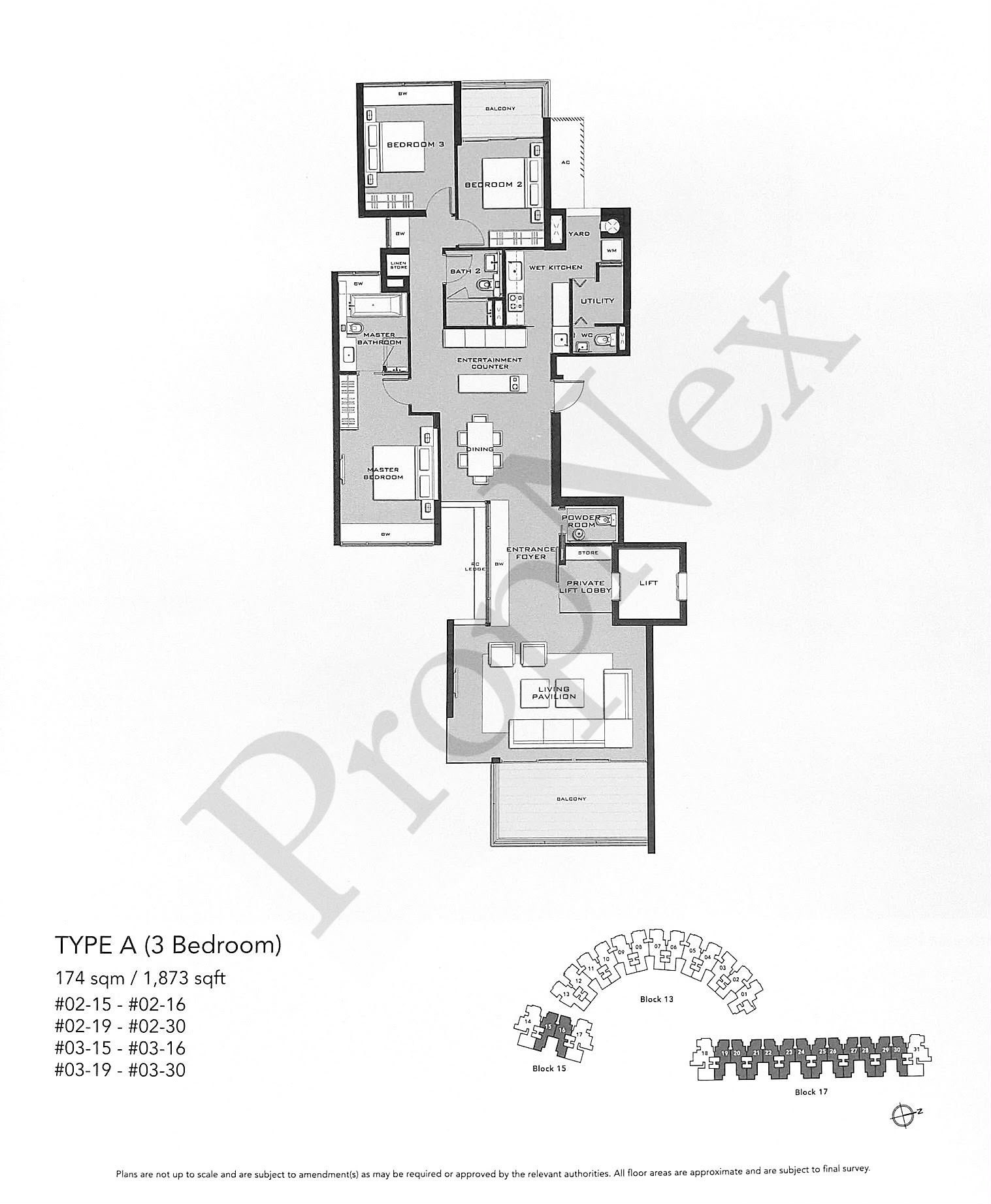 Marina Collection Floor Plan 3br