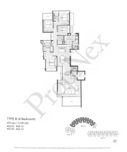Marina Collection Floor Plan 4br