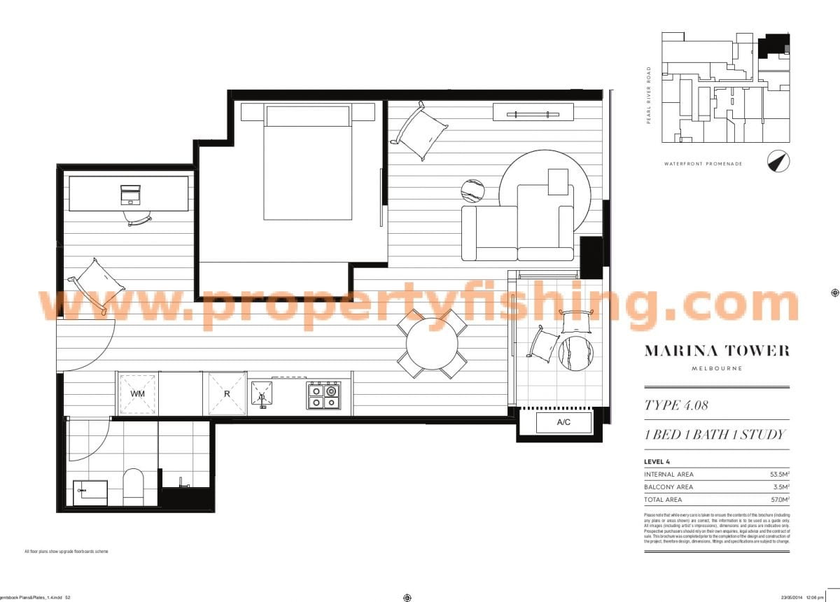 Marina Tower Melbourne Floor Plan 1s