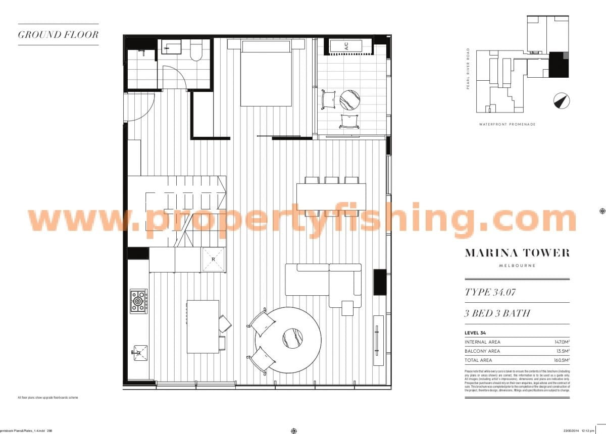 Marina Tower Melbourne Floor Plan d1