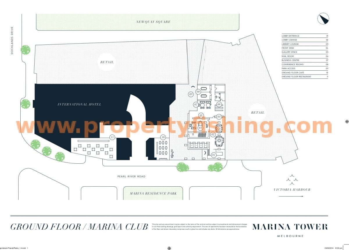 Marina Tower Melbourne Site Plan 1