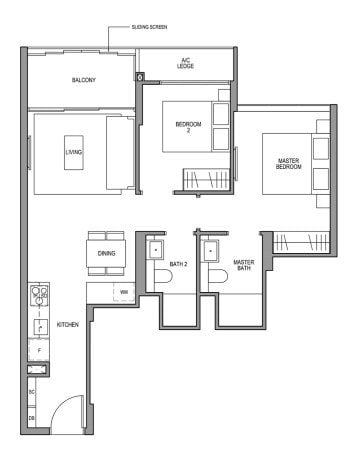 Martin Modern Floor Plan B1