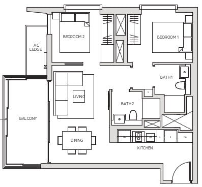 Midtown Floor Plan B1